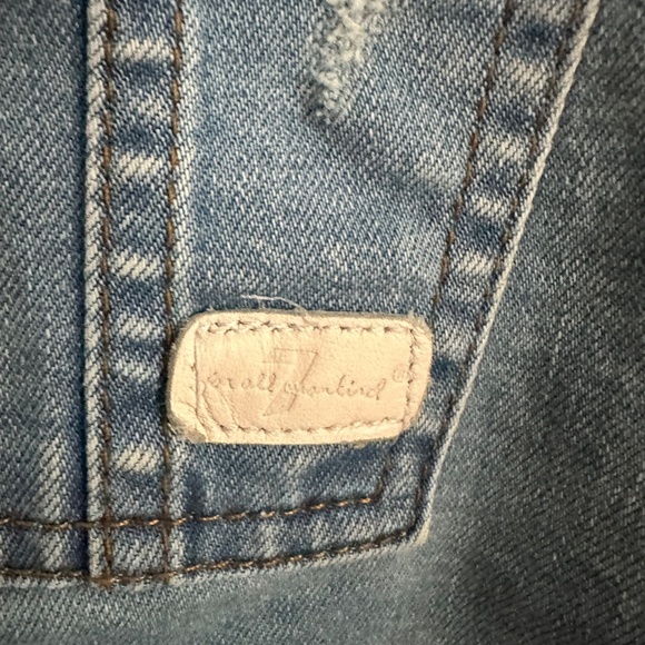 7 for all Mankind Toddler Girls Overall Shorts with Lace detail size 18 M - Picture 8 of 8